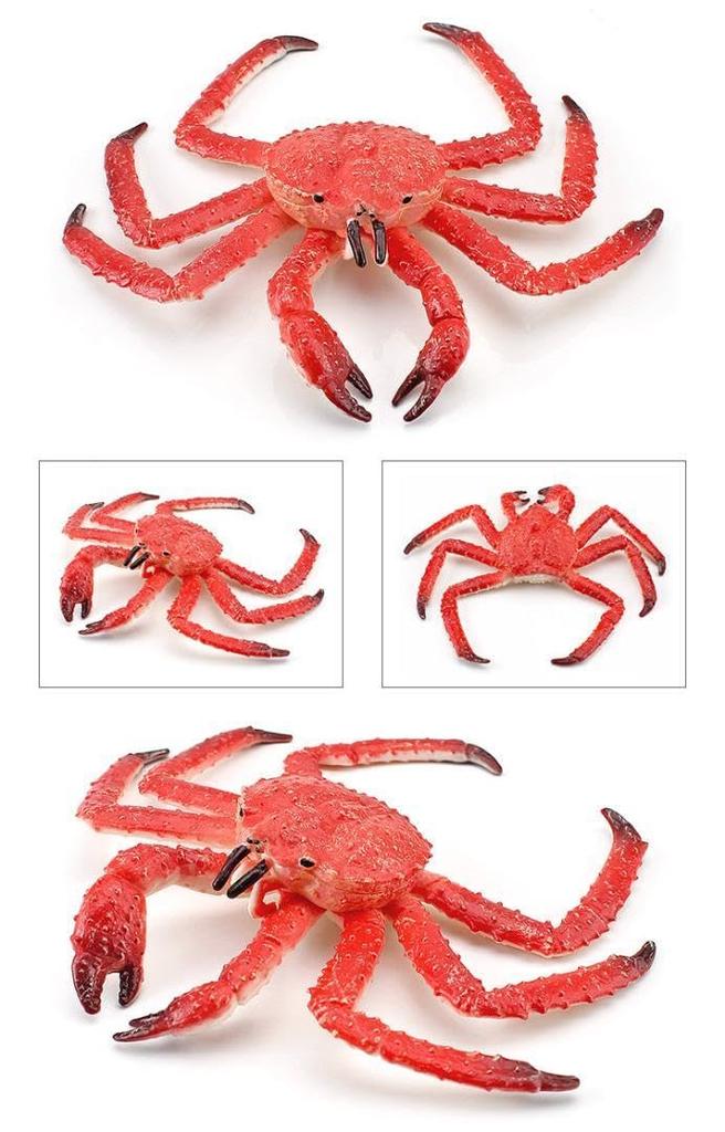 Nekogamiyama King Crab & Spider Crab Set of 2 Sea Creatures, Crustaceans, Crab, Fish Figurines, Models, Miniatures, Ornaments, Decorative Ornaments,