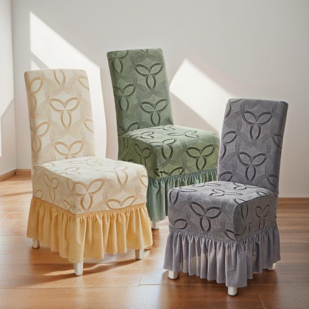 Elastic Dinning Chair Protective Case Full Wrap Chair Skirt Dinning Table