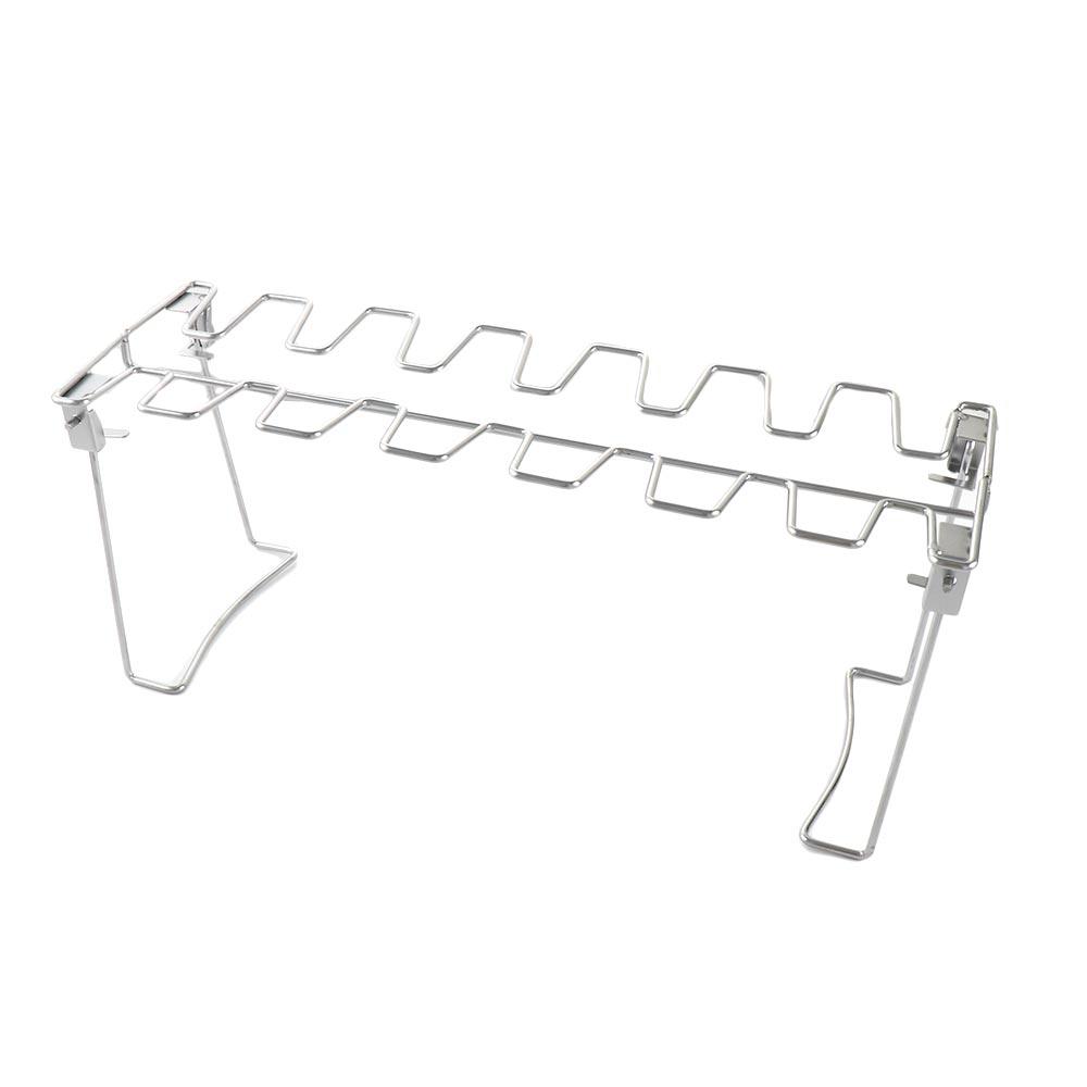 BBQ Rib Mesh Clip with Drip Pan BBQ Shelf Barbecue Accessories Grill Holder Chicken Wing Leg Rack