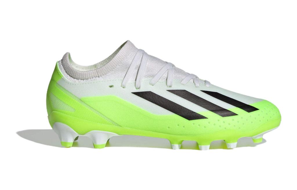 adidas X Crazyfast.3 Resistente à Abrasão Baixo Chuteiras de Futebol para Crianças Branco Verde Infantil IE1567