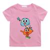The Wonderfully Weird World of Gumball New Style Children T-Shirt Cute Cartoon Printing 100%cotton T-shirts Children Soft Tops