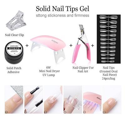 5g Katı Nail İpuçları Jel Şeffaf Kapalı Islatın UV LED Tırnak Sanat Jel Vernik Fonksiyonlu Jel UV Lamba Tırnak Uzatma Kitleri katı altın köpek maması