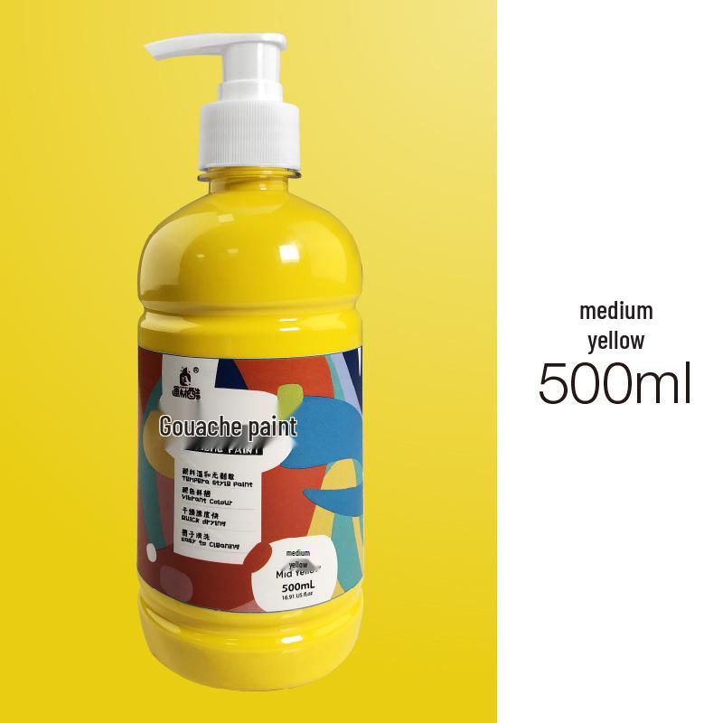 Kunstbedarf: 24-Farben 500ml Waschbares Gouache-Farben-Set für Bildungseinrichtungen und Kinder