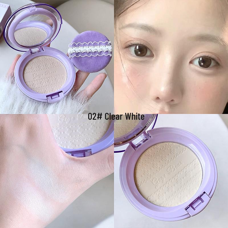 Gegebear Clear Matte Brightening Face Powder - Long-Lasting Concealing Loose Powder Puff 8g