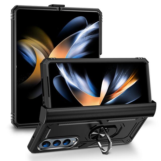 

Жесткий прочный чехол с защитой от падения для Samsung Galaxy Z Fold4 5g Fold 4 Zfold4, аксессуары для телефонов для Samsung Z Fold4, чехлы for Samsung Z Fold 4 чёрный