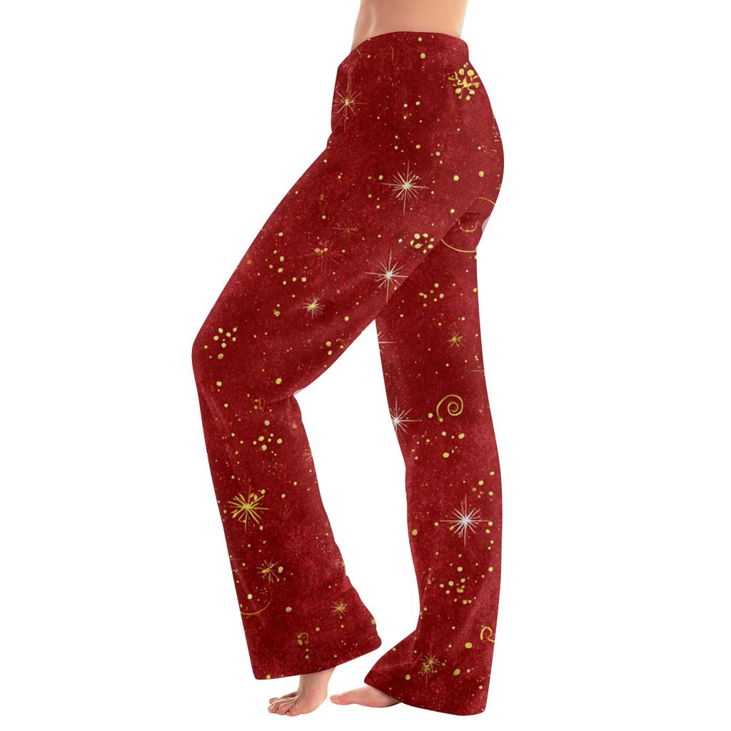 Women's Casual Fashion Women's Sports Home Christmas Pajama Pants Long Pants