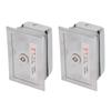 2Pcs Key Switch Box Stainless Steel Universal with Keys Accessory Set Kit for Door