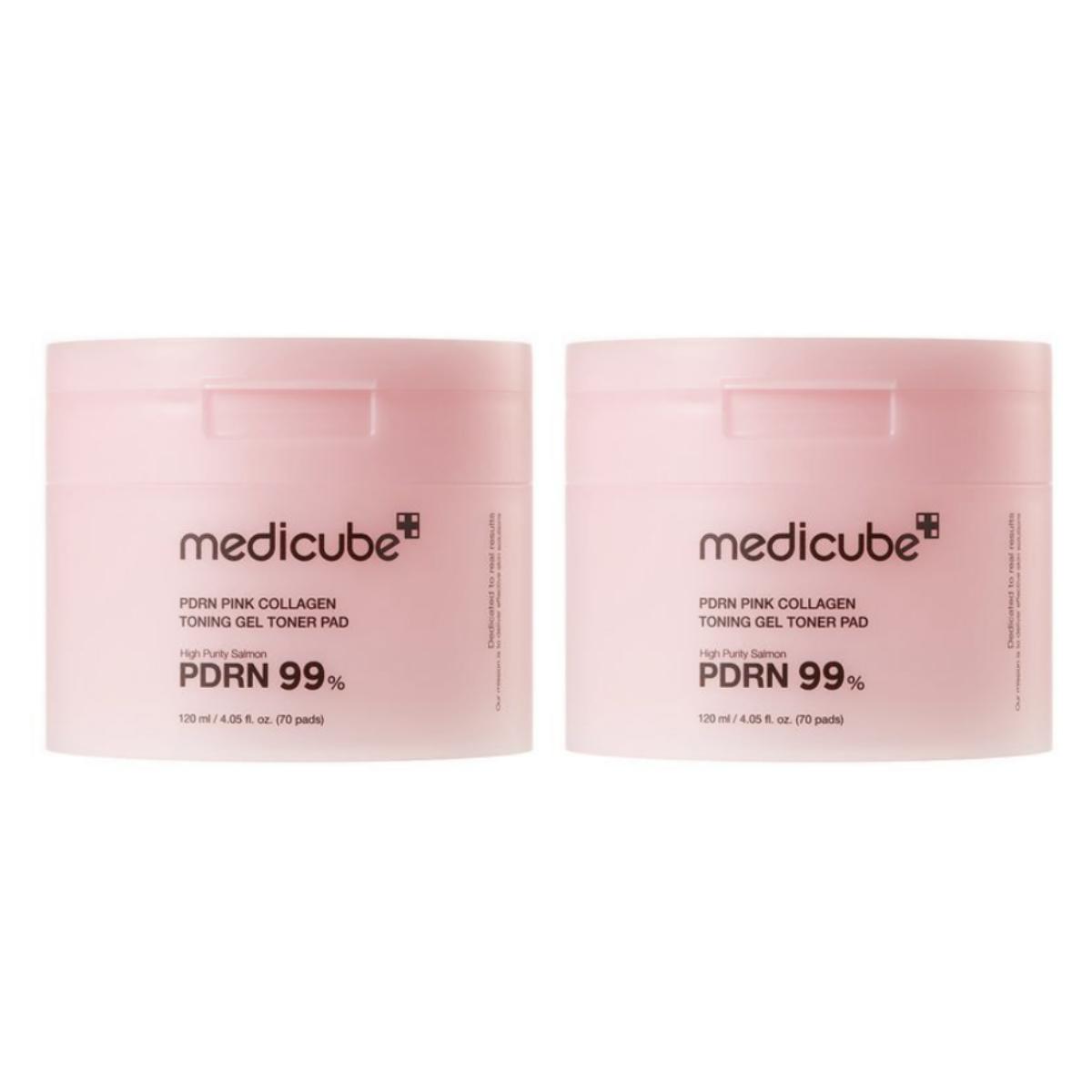 

Medicube PDRN Розовый Коллаген Тонизирующий Гель Тонер Пэды 70 шт. 70ea X 2PCS