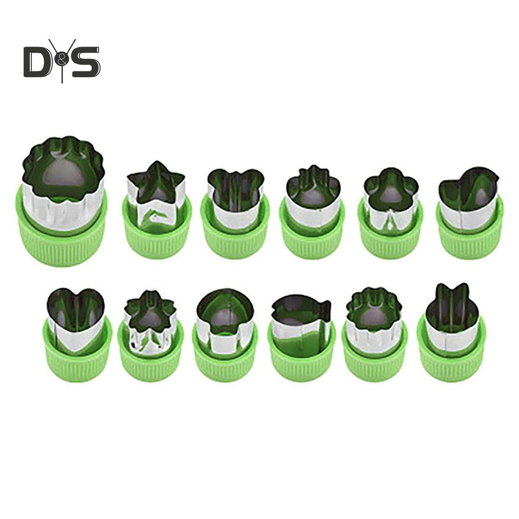SW 12Pcs/set Kitchen Tool Cutter Mold Cake Cutting Vegetable Fruit DIY Cutting Set