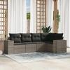 VidaXL Garden Lounge Set with Cushions 5 Pcs, Patio Sofas, Patio Furniture Set, Outdoor Furniture, Grey 3254867