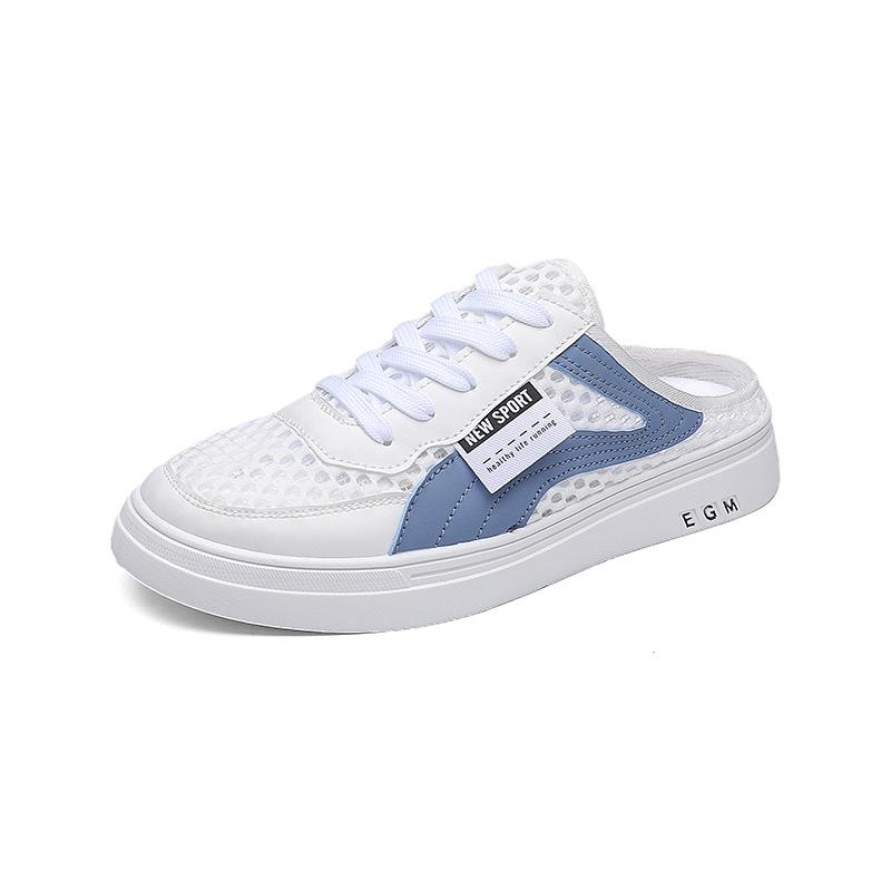 

Летние большие сетчатые полые полутапочки без пятки-ремешка, туфли-мешки, студенческие плоские простые дышащие туфли для серфинга 39