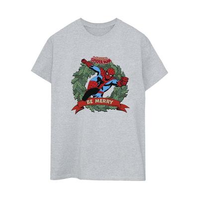 The Amazing Spider-Man Womens/Ladies Be Merry Boyfriend T-Shirt