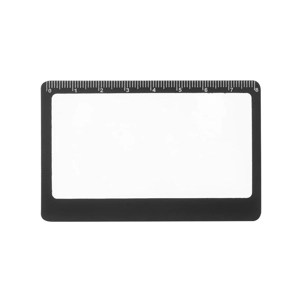 Portable Pocket Magnifier Ultra-thin Camping Fire Starter 3X Reading Magnifying Glass with Ruler Magnifying Glass Solar Igniter