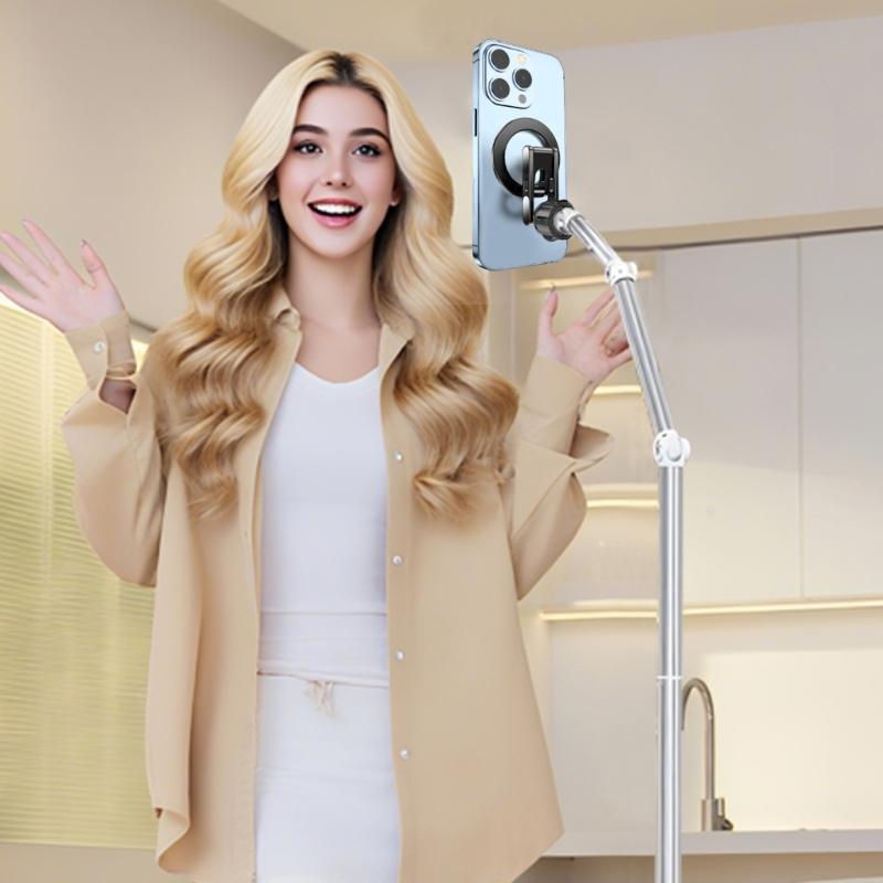 Aluminum Alloy 17mm Ball Head Magnetic Phone Mount With 360 Rotation For Car Vent Dashboard Stand