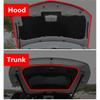 New Black Rubber Seal Strip Car Door Pillar Closed Edge Weatherstrip Big O-U Type 5m