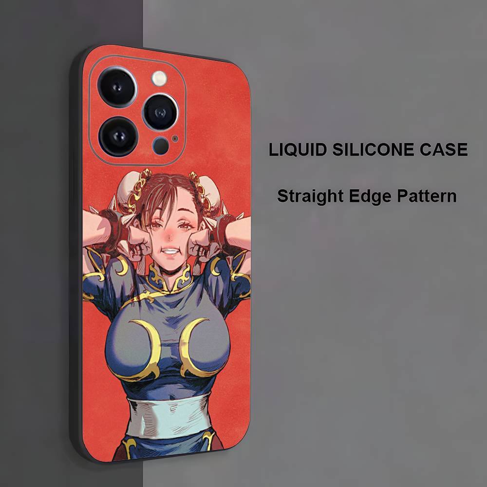 

ChunLi S-Street F-Fighter Phone Case For iPhone 17,16,15,14,13,12,11 ,Pro Max,XS,X,XR,SE,Mini,8,7,Soft Silicone Black Cover iPhone13mini