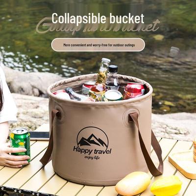 Portable Folding Water Bucket for Camping, Fishing, Foot Bath, and Outdoor Activities