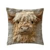 Highland Cow Pillow Cover Cute Cow Pattern Pillowcase with Hidden Zipper Home Decor Throw Pillow Case for Farmhouse Living Room Bedroom Sofa