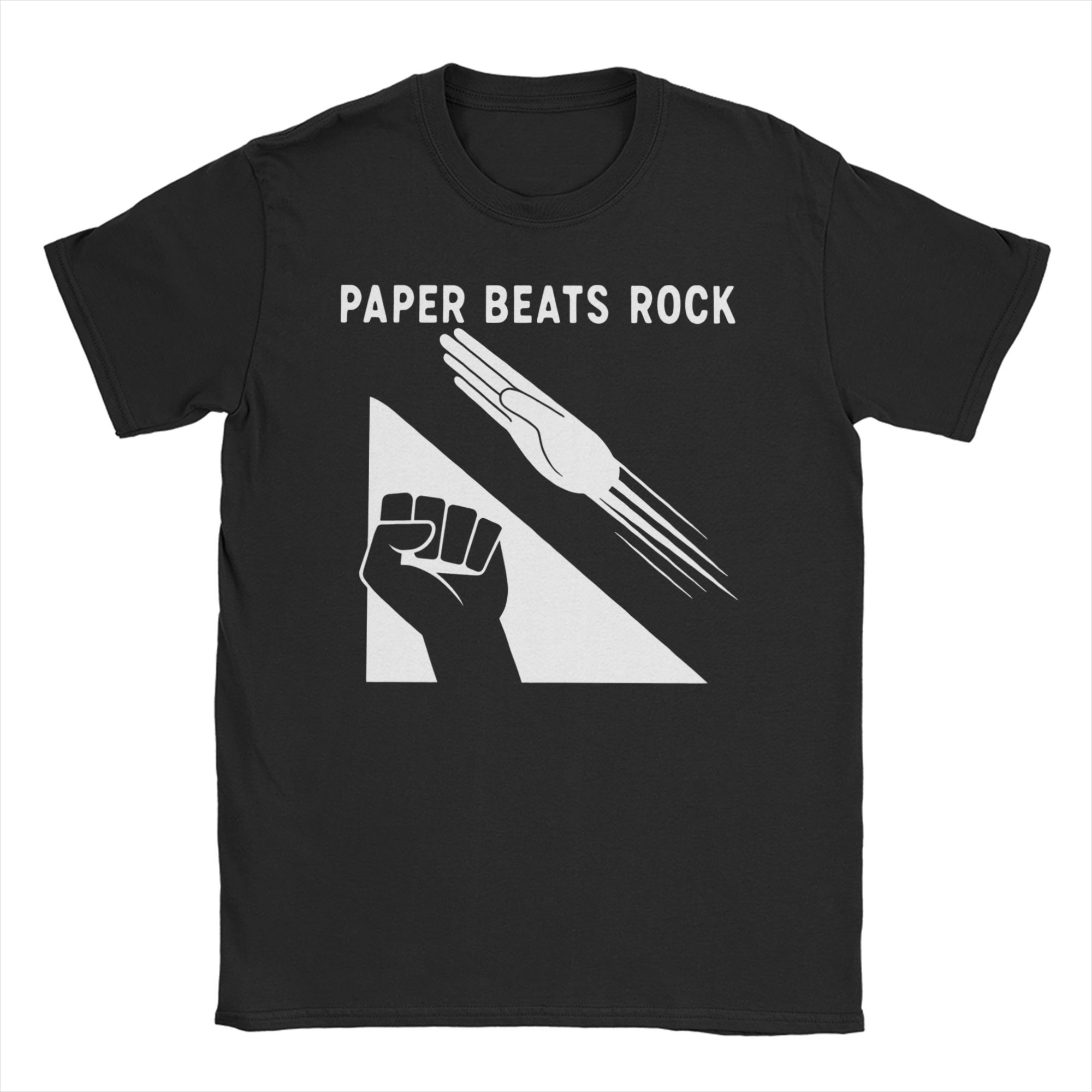 

Men Women s Paper Beats Rock Meme T Shirt 100% Cotton Clothing Novelty Short Sleeve Round Neck Tees Plus Size T-Shirt 4XL