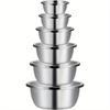 6pcs/set Stainless Steel Mixing Bowls Non Slip Nesting Whisking Bowls Set Kitchen Mixing Bowls for Salad Cooking Baking