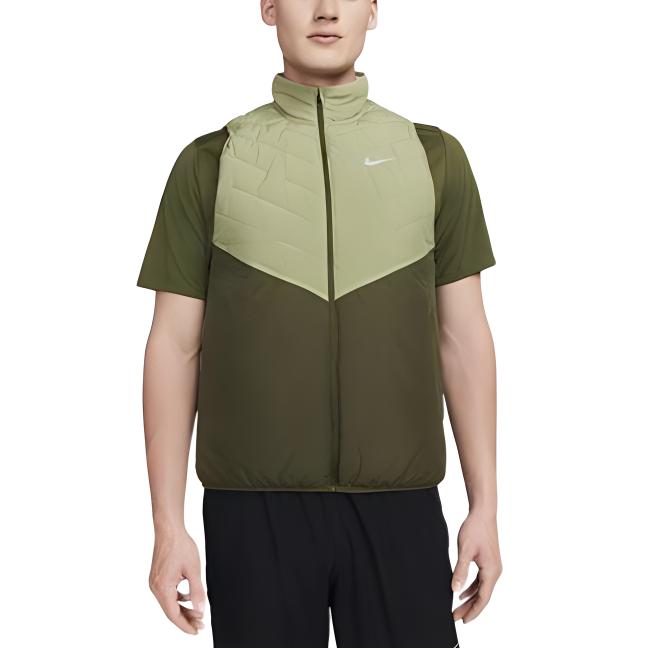 Nike Colorblock Staande Kraag Rits Slim Fit Mouwloos Vest Unisex Bovenkleding Groen DD5648-334