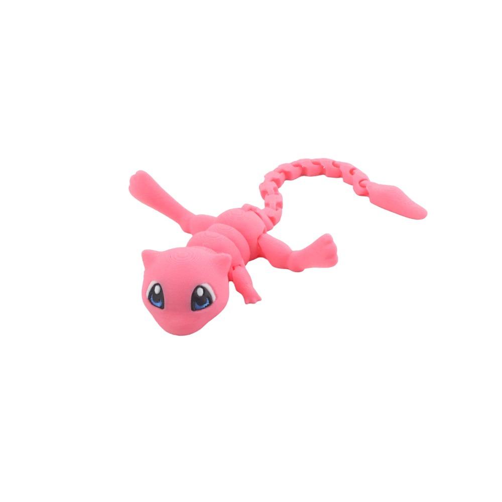 Highly Detailed 3D Printed Feline Animal Images, Joint Swinging, Office Decoration and Stress Relief