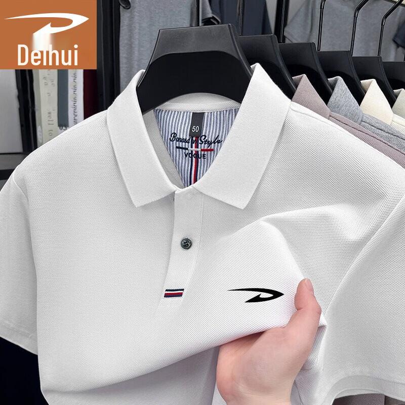 Deerhui Men s Business Casual Polo Shirt 2XL