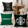 Capa de Almofada com Logo S-Starbucks Almofada de Viagem para Carro Capa para Almofada de Sofá Presente de Natal para Carro 40x40cm 45x45cm