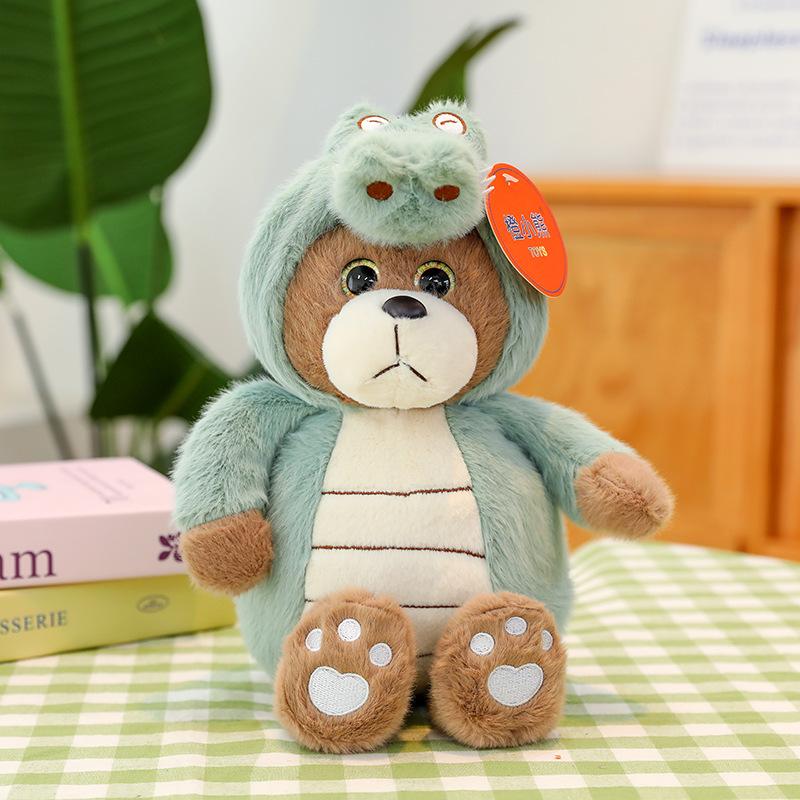 Cute Turn Into a Bear Doll Doll Creative Rabbit Dinosaur Turn Into a Teddy Bear Plush Toy Sleeping Pillow