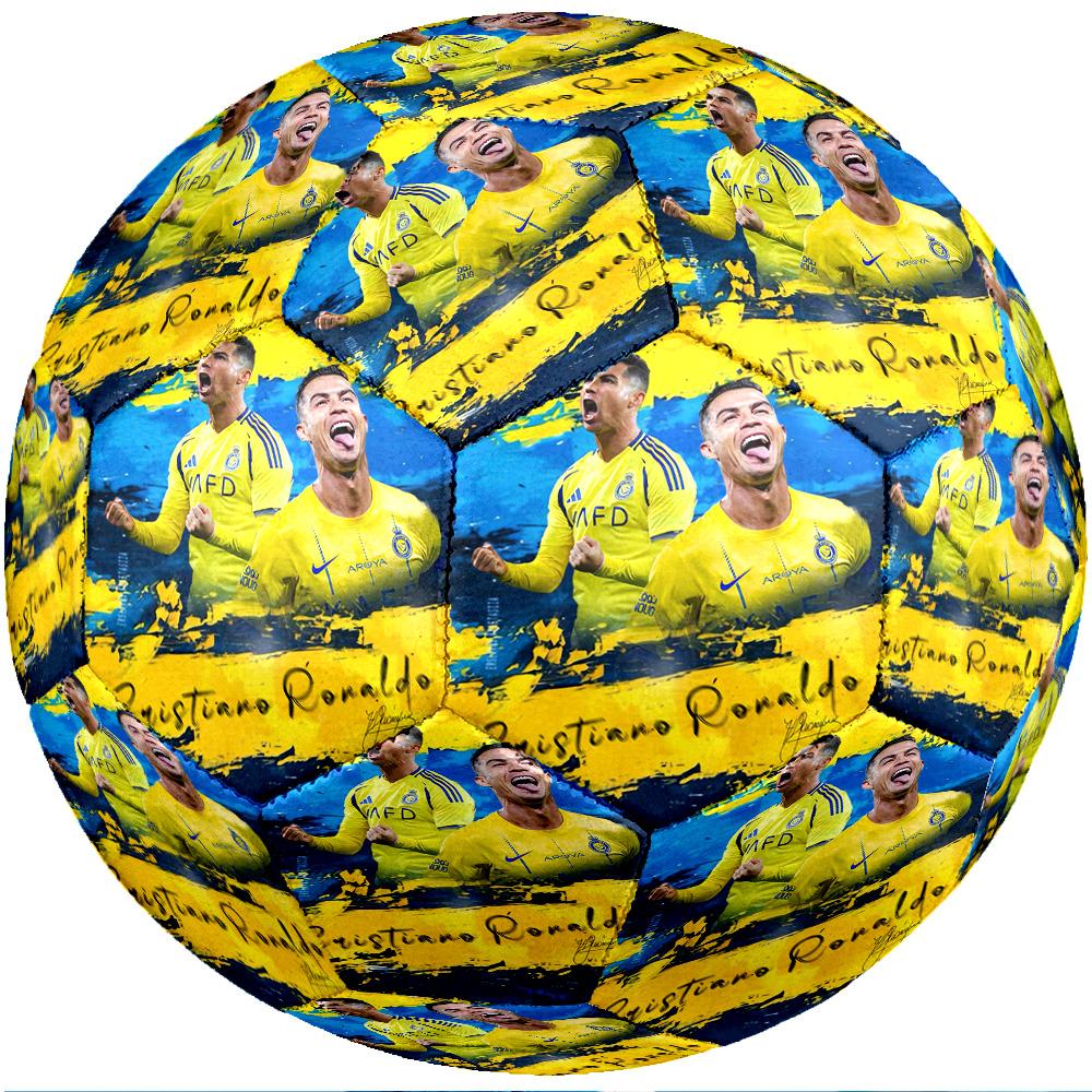 Cristiano Ronaldo Theme Soccer Ball Size 5 Soccer Ball Soft Touch Professional Training Football for Outdoor Sports
