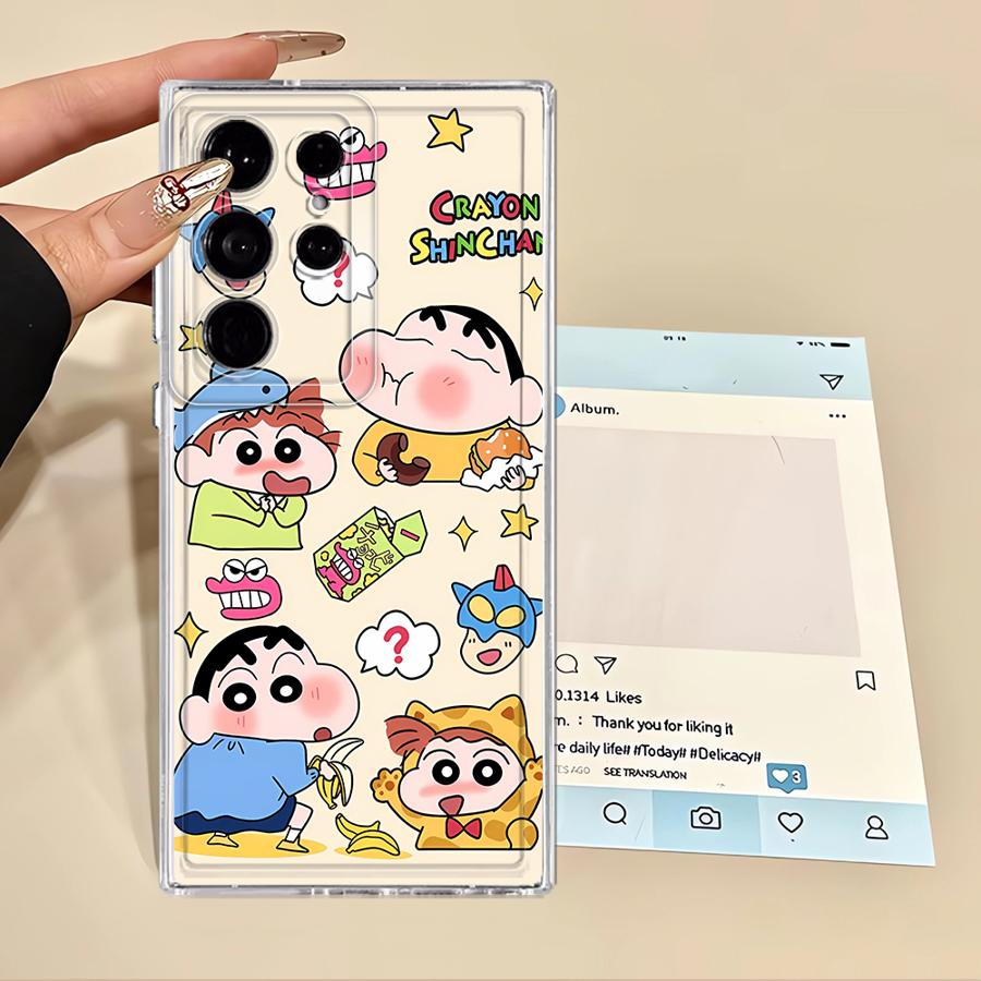 Süße Buntstifte Shinchans Handyhülle Case für Samsung Galaxy S20 Plus S26 S25 Edge S21 S23 Ultra S22 FE S24 Note 20 Ultra 10