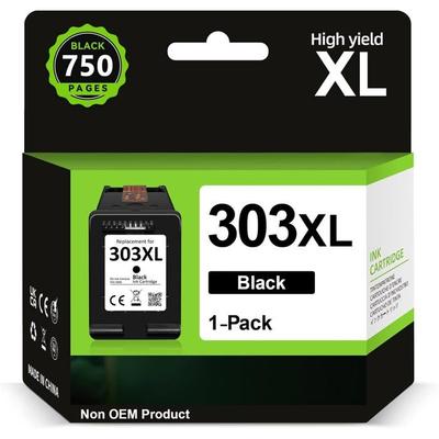 303 XL Black Ink Cartridge, 303 Black Cartridge Replacement for HP 303 Black Ink, 303XL Printer Cartridge