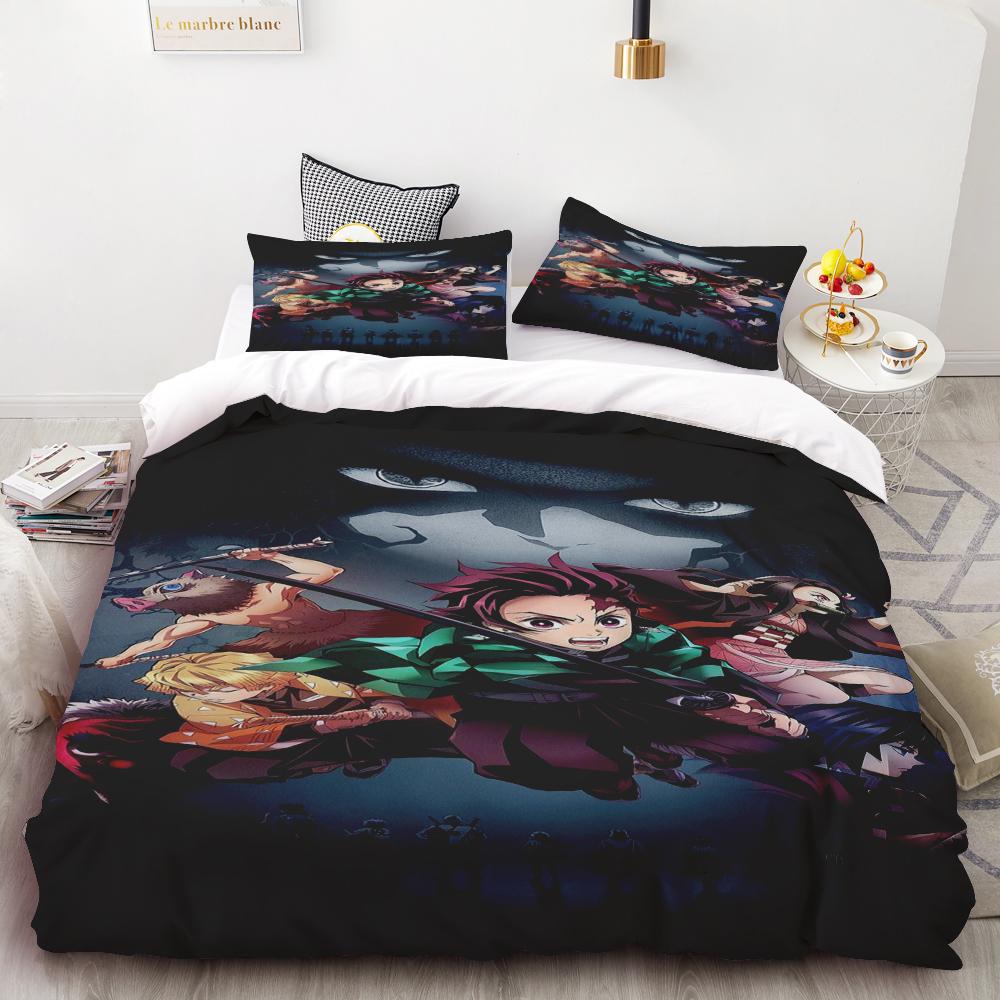 Duvet Covers Demon Slayer Bedding Sets Soft and comfortable Queen/King Boys Kids Single Double Size Soft Kids Girl Boys Gift
