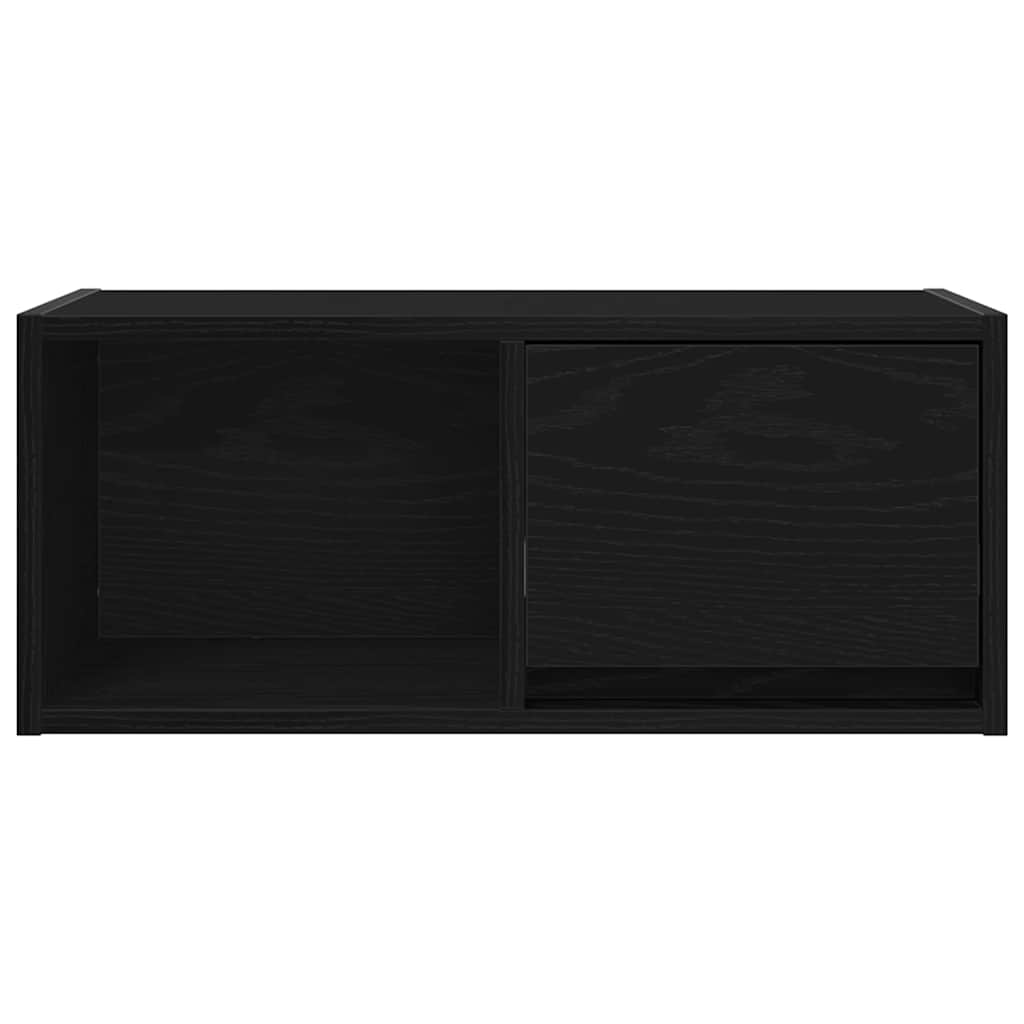 TV Cabinet Black Oak Effect 60x31x25.5 cm Engineered Wood