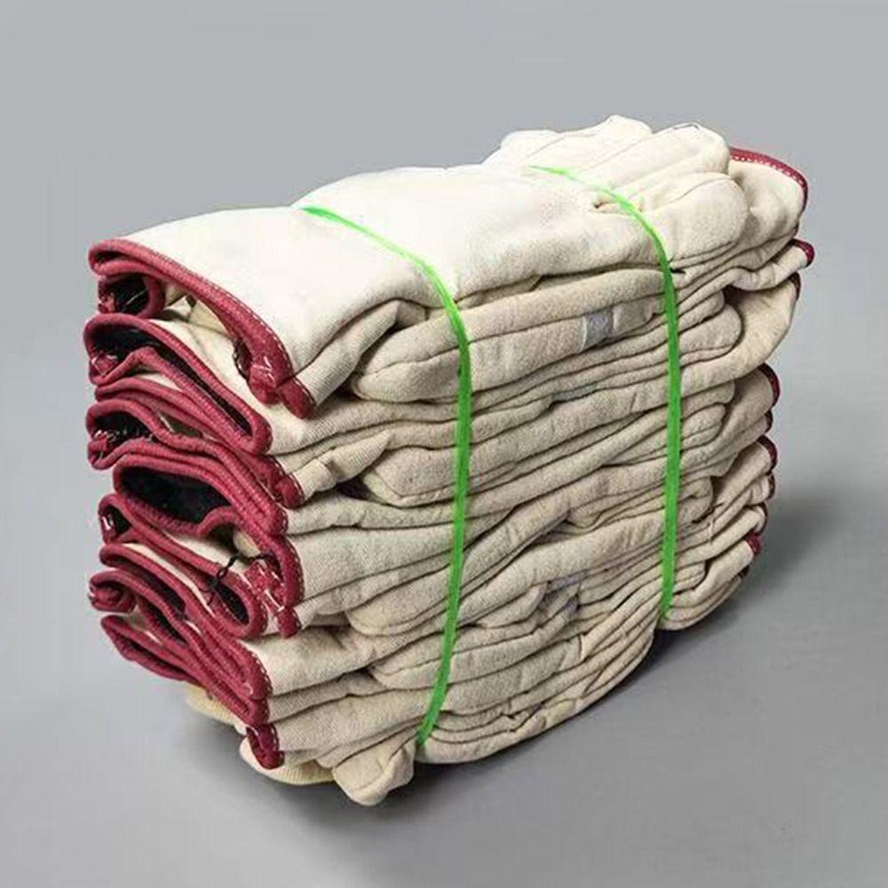 1Pair Double Thickened Canvas Gloves Stab Proof Welding Protective Gloves  Metallurgical Application