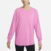 Nike Crew Neck Pullover Long Sleeve T-Shirt Women Tops Pink FN2818-675