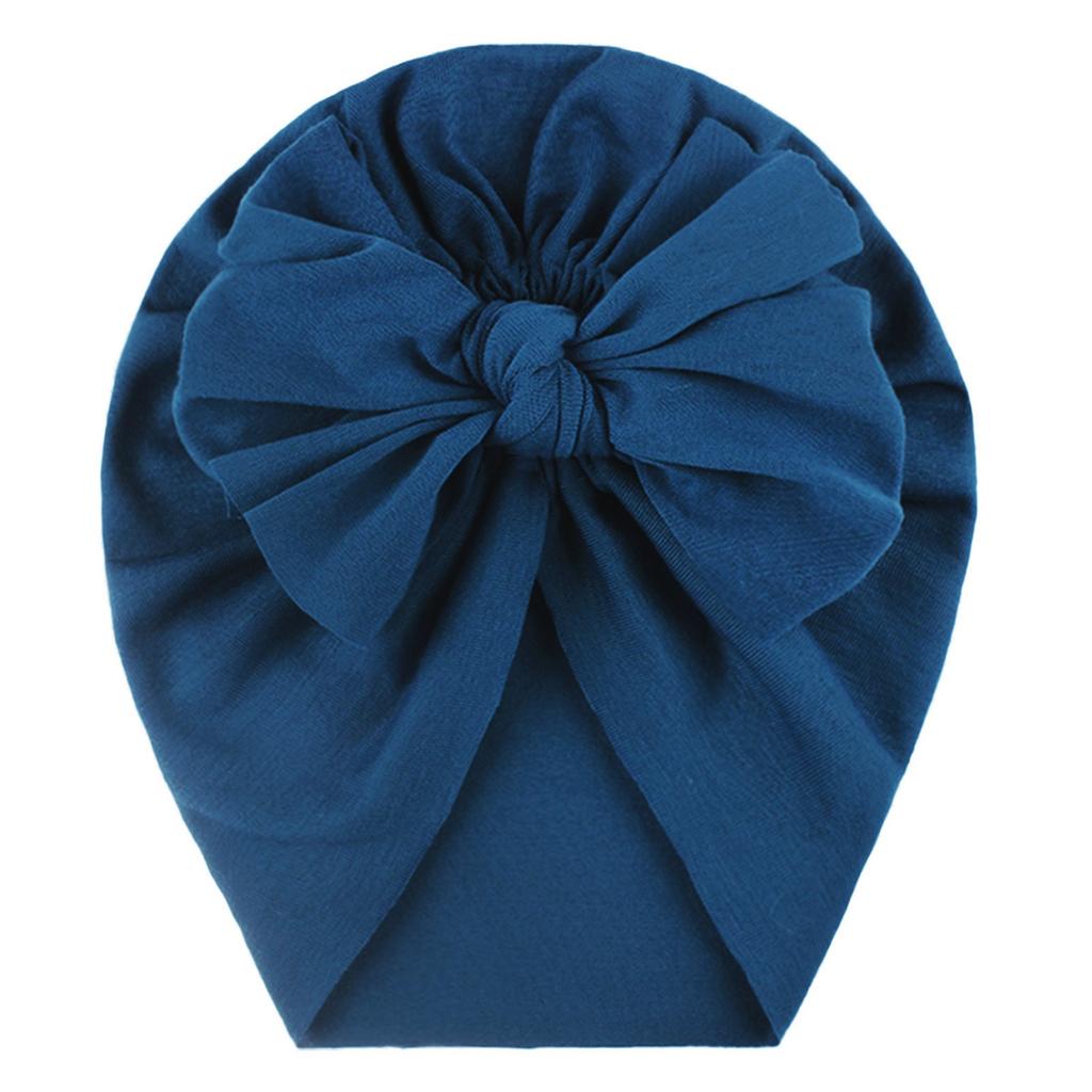 Toddler Kids Baby Boys Girls Solid Bow Knotted Hat  Headwear Accessories