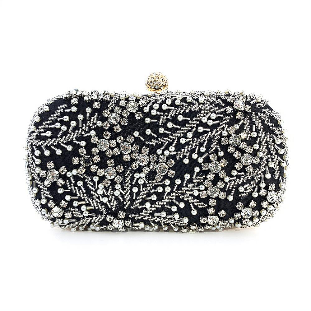 Pearl  Diamond Women Evening Bag Designer Crystal Wedding Bridal Clutches  Designer Female Shoulder Purses Handbags Dinner Bags