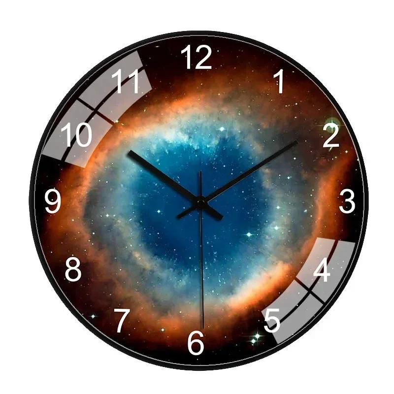 

European-Style Wall Clock Modern Silent Living Room House Creative Super Quiet Galaxy Wall Clocks Home Decoration LQQ50YH Z6E4T3 10 inch