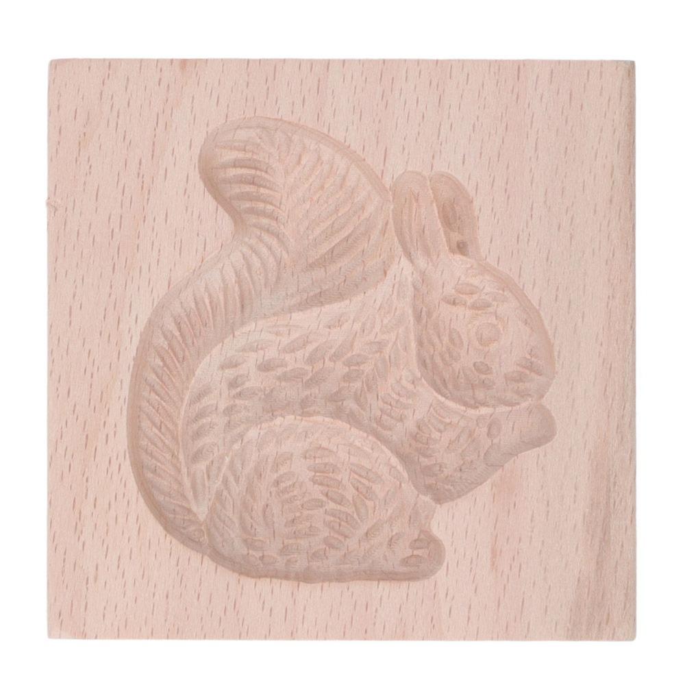 Natural Beech Wood Wooden Cookie Mold Baking Stamp Home Baking