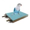 Budgie Parakeet Wooden Parrot Perch Bird Platform Bird Paw Grinding Board Parrot Station Board