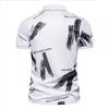 Men S Short Sleeve Polo Shirt Slim Fit Printed Casual
