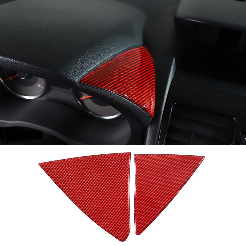 For Subaru Forester 2013-2018 Red Soft Carbon Fiber Interior Kit Dashboard Console Gear Shift Panel Decoration Trim Stickers