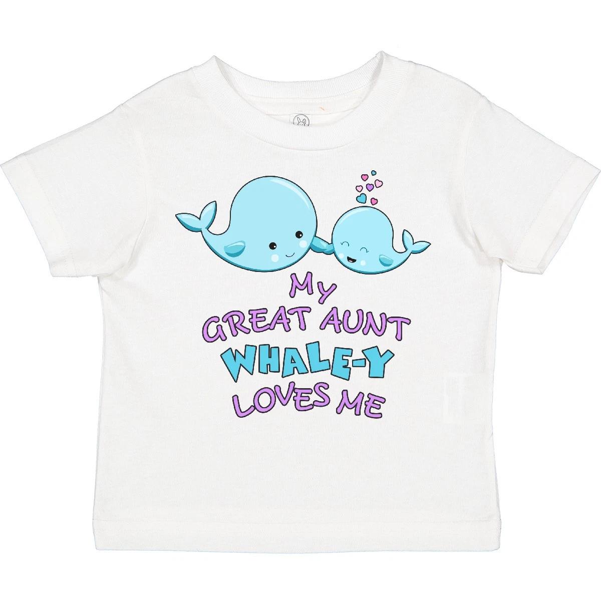 Inktastic My Great Aunt Whale-y Loves Me Toddler T-Shirt Family Cute Grandniece 100