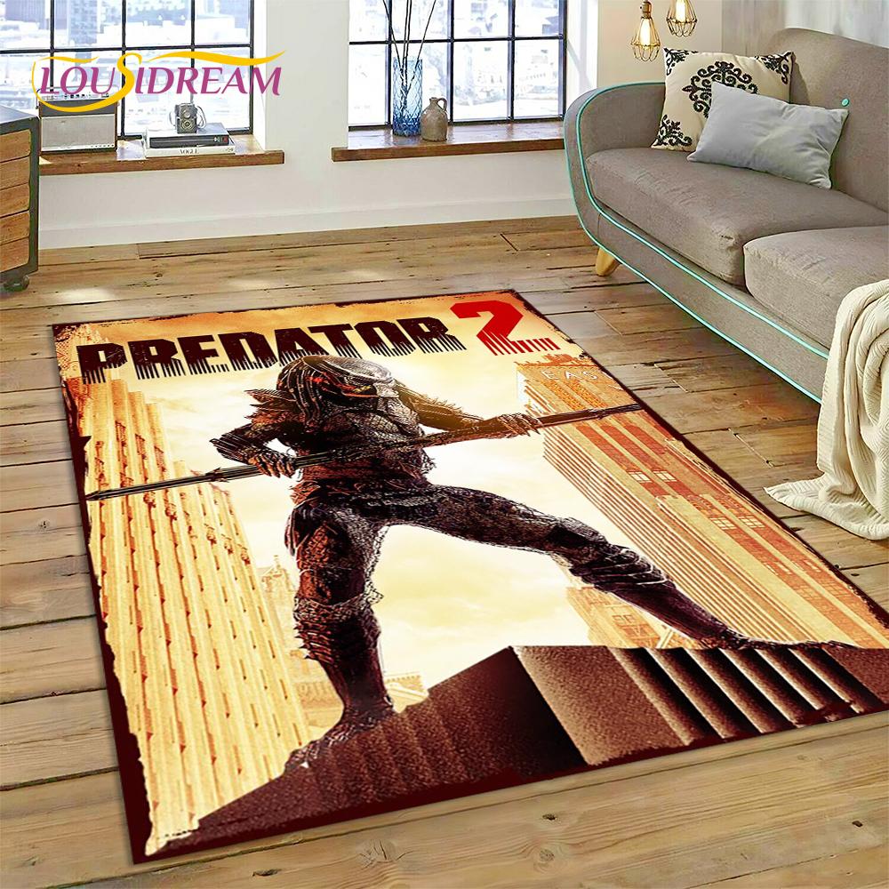 AVP Alien Vs. Tappeto Tappeto 3D Gioco del Predatore per Casa Soggiorno Camera da Letto Divano Zerbino Decorazione, Tappeto per Area Bambini Tappetino Antiscivolo Regalo