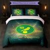 Set Biancheria da Letto Norwich City con Nome Personalizzato 1 Copripiumino+2 Federe Logo Calcio Regalo Personalizzato per Occasione Speciale Decorazione Camera da Letto