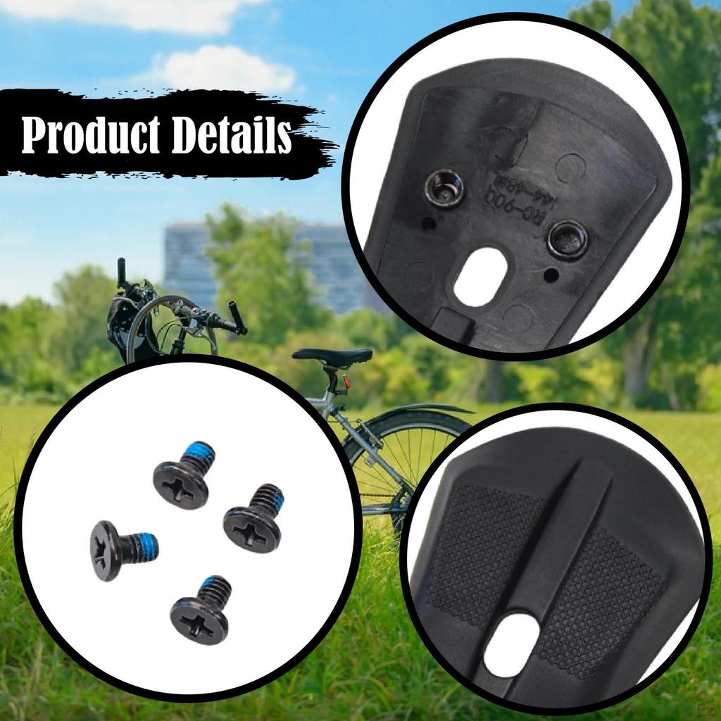 2Pcs Cycling Shoe Heel Pads Nonslip Repairing Mounting Hardware Part Screws and Gaskets Replacement