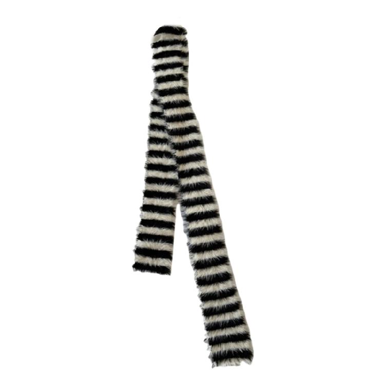 Вязаный длинный чокер, полосатый шарф для женщин, стиль Харадзюку, для джинсов или платьев 1