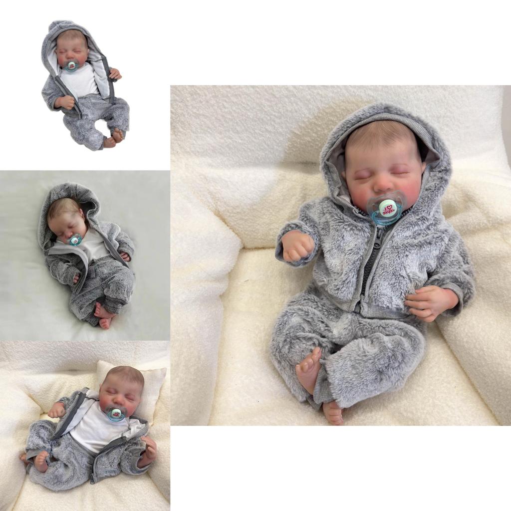 Reborn Baby Doll 49cm Silicone Realistic Infant With Soft Body For Collectors And Gift Use
