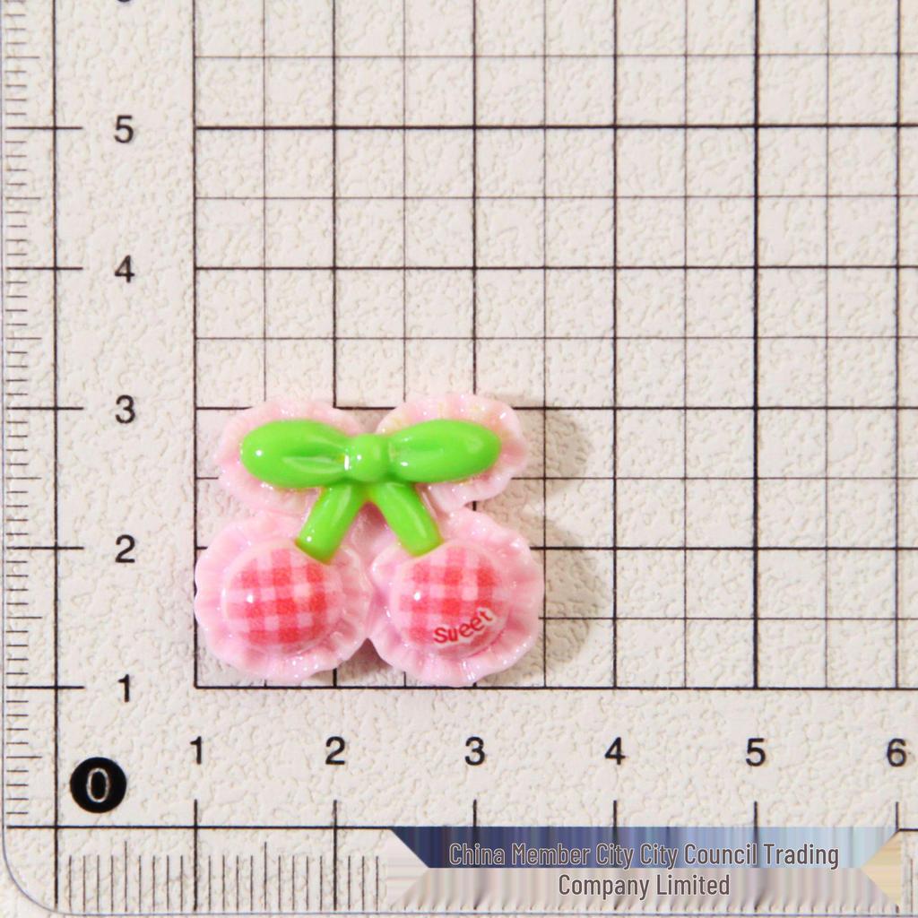 Cute Plaid Lace Fruit DIY Accessory Kit for Shoes, Phone Cases, and Hair Clips
